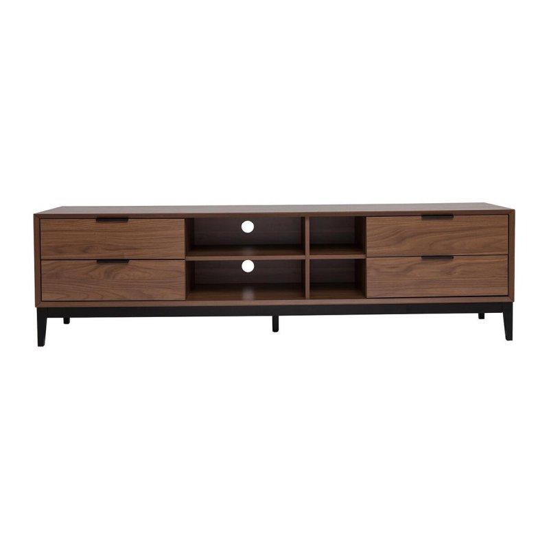 Vintage Ceviz Ahşap Metal Detaylı 180 cm TV Sehpası Vintage Ceviz Ahşap Metal Detaylı 180 cm TV Sehpası