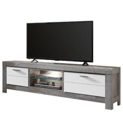 180 Cm Beyaz Mat ve Haveleike Dekorlu TV Ünitesi – 80626