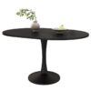 Açılır Oval Siyah Yemek Masası 140×100 cm – 82579 Açılır Oval Siyah Yemek Masası 140×100 cm – 82579