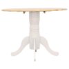 Açılır Yuvarlak Yemek Masası 40 cm Beyaz Pedestal Tabanı Doğal Ahşap Üst – 82411 Açılır Yuvarlak Yemek Masası 40 cm Beyaz Pedestal Tabanı Doğal Ahşap Üst – 82411