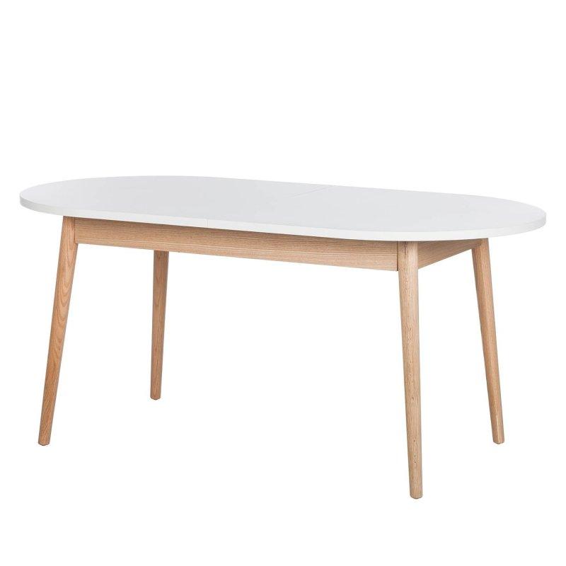 Açılır Yuvarlak Yemek Masası Beyaz Meşe 170×90 cm – 82594 Açılır Yuvarlak Yemek Masası Beyaz Meşe 170×90 cm – 82594