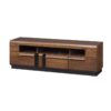 Antik Meşe Renkli Metal Ayaklı Vitrinli TV Ünitesi 160×51 cm – 82075