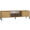 Artisan Meşe Renkli Siyah Lamelli 160 cm Loft Tarzı TV Ünitesi – 82228 Artisan Meşe Renkli Siyah Lamelli 160 cm Loft Tarzı TV Ünitesi – 82228