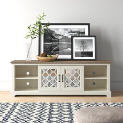 Aynalı Kapılı Endüstriyel Ahşap TV Ünitesi 173x43x60 cm – 80056