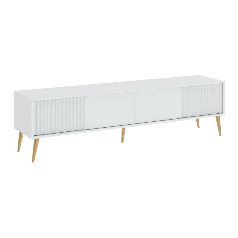 Beyaz Barcelona TV Ünitesi 180 cm Gold Ayaklı Modern Tasarım – 82294 Beyaz Barcelona TV Ünitesi 180 cm Gold Ayaklı Modern Tasarım – 82294