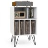 Beyaz Endüstriyel Ahşap Plak Dolabı Metal Ayaklı 53x53x46 cm – 81589 Beyaz Endüstriyel Ahşap Plak Dolabı Metal Ayaklı 53x53x46 cm – 81589