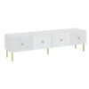 Beyaz Gold Ayaklı Modern TV Ünitesi 180×48 cm – 82189