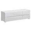 Beyaz Parlak Foliolu 6 Çekmeceli TV Ünitesi 140 cm – 82150 Beyaz Parlak Foliolu 6 Çekmeceli TV Ünitesi 140 cm – 82150