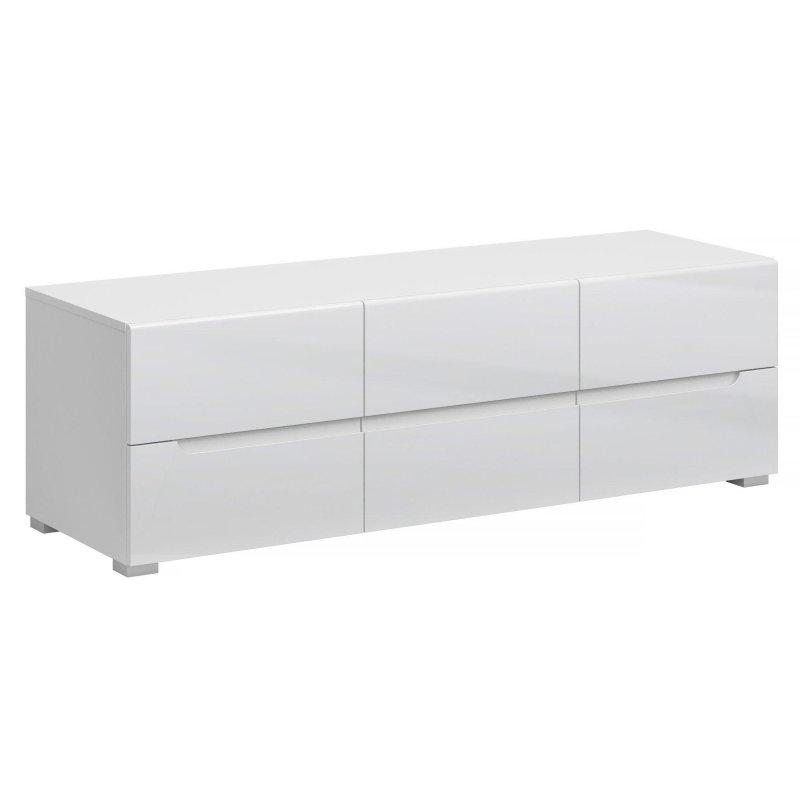 Beyaz Parlak Foliolu 6 Çekmeceli TV Ünitesi 140 cm – 82150 Beyaz Parlak Foliolu 6 Çekmeceli TV Ünitesi 140 cm – 82150