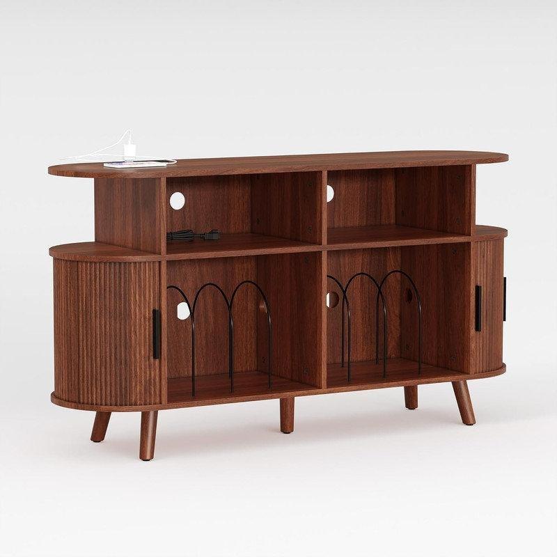 Ceviz Rengi Endüstriyel Ahşap Plak Dolabı 140x39x77 cm Açık Raflı Şarj İstasyonlu – 81520 Ceviz Rengi Endüstriyel Ahşap Plak Dolabı 140x39x77 cm Açık Raflı Şarj İstasyonlu – 81520