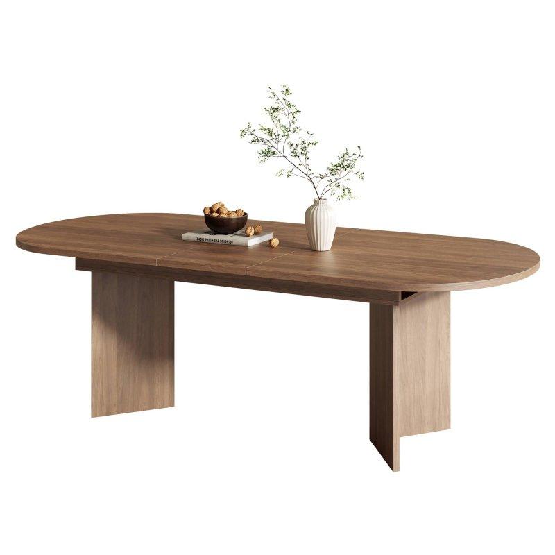 Ceviz Renginde Açılır Yuvarlak Yemek Masası 120×80 cm – 82588 Ceviz Renginde Açılır Yuvarlak Yemek Masası 120×80 cm – 82588