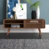 Ceviz Renkli Endüstriyel Ahşap Mini TV Ünitesi 115x36x44 cm – 80191