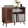 Ceviz Renkli Yüzyıl Ortası Tasarımlı Plak Dolabı 100x101x40 cm – 81565
