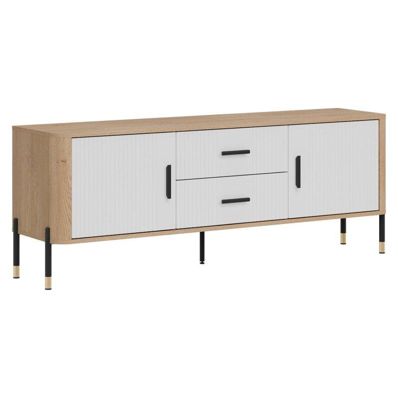 Dante Serisi Beyaz Mat Kapılı Oak Cremona Gövdeli 165 cm TV Ünitesi – 82147 Dante Serisi Beyaz Mat Kapılı Oak Cremona Gövdeli 165 cm TV Ünitesi – 82147