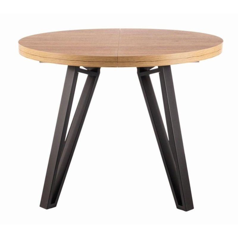 Doğal Meşe Laminat Açılır Yuvarlak Yemek Masası 100-168 cm Siyah Ayaklı – 82885 Doğal Meşe Laminat Açılır Yuvarlak Yemek Masası 100-168 cm Siyah Ayaklı – 82885