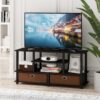 Endüstriyel Ahşap Espresso Renkli 50 İnç TV Ünitesi 120x40x58 cm – 80155