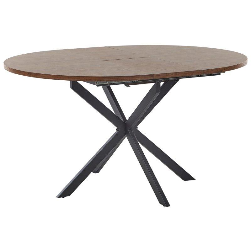 Endüstriyel Stil Açılır Yuvarlak Yemek Masası 110-140 cm Kahverengi MDF – 82582 Endüstriyel Stil Açılır Yuvarlak Yemek Masası 110-140 cm Kahverengi MDF – 82582