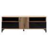 Evoke Açık Ahşap ve Siyah Parlak Vitrinli TV Ünitesi 148x53x39 cm – 82201 Evoke Açık Ahşap ve Siyah Parlak Vitrinli TV Ünitesi 148x53x39 cm – 82201