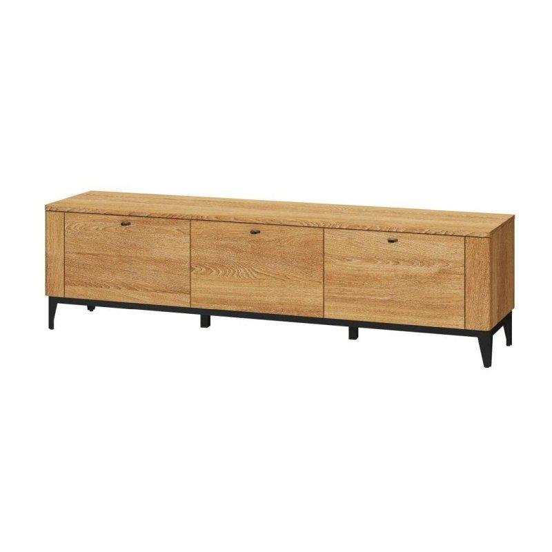 Gold Meşe Renkli Siyah Ayaklı TV Ünitesi 180×50 cm – 82237 Gold Meşe Renkli Siyah Ayaklı TV Ünitesi 180×50 cm – 82237