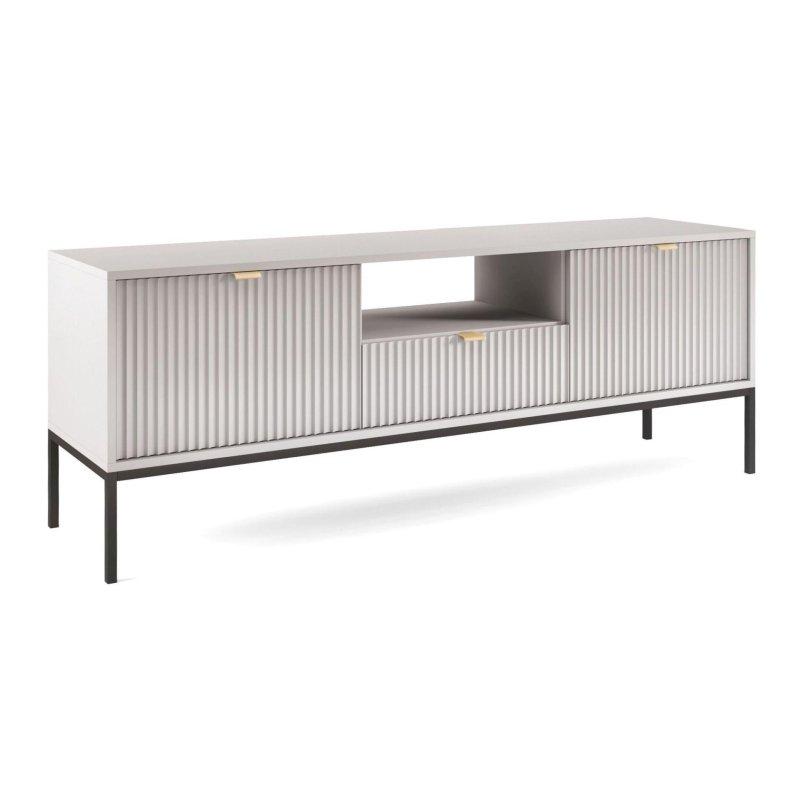 Gri Laminat Vitrinli TV Ünitesi 154×56 cm Siyah Ayaklı – 82288 Gri Laminat Vitrinli TV Ünitesi 154×56 cm Siyah Ayaklı – 82288