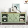 İki Renkli X Desenli Kır Evi Tarzı TV Ünitesi 178x39x76 cm – 80113