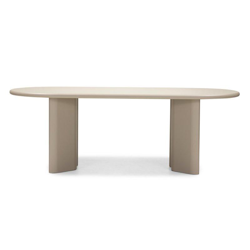 Koyu Bej Oval Yemek Masası 220 cm Masif Ahşap Ayaklı – 82837 Koyu Bej Oval Yemek Masası 220 cm Masif Ahşap Ayaklı – 82837