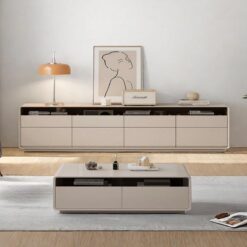 Kutu Ağacı Yapılı TV Ünitesi ve Orta Sehpa Takımı 180×40 cm – 79648