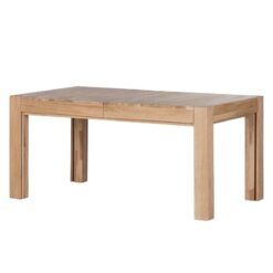 Meşe Masif Ahşap Açılır Yemek Masası 160×90 cm Beyaz Yağlı – 82621
