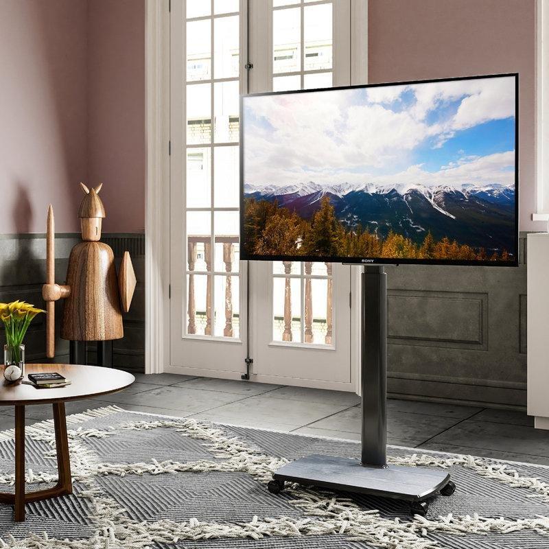 Modern Siyah Tekerlekli TV Standı 32-65 İnç Ayarlanabilir Yükseklik – 81412 Modern Siyah Tekerlekli TV Standı 32-65 İnç Ayarlanabilir Yükseklik – 81412