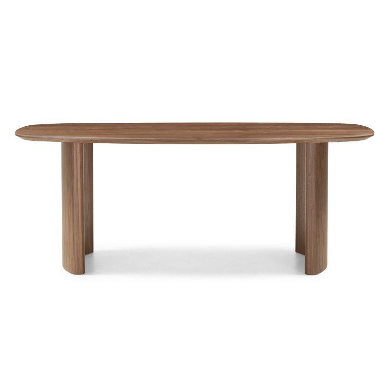 Oval Ceviz Kaplı MDF Yemek Masası 200×100 cm – 82846 Oval Ceviz Kaplı MDF Yemek Masası 200×100 cm – 82846