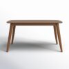 Rubberwood Masif Ahşap Yemek Masası 160×90 cm Konik Bacaklı – 82537