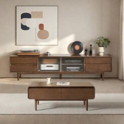 Rubberwood Yapılı TV Ünitesi ve Orta Sehpa Takımı – 79540