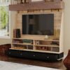 Rustik Modern Tasarımlı Açık Raflı 4 Çekmeceli Tekerlekli TV Standı 178x40x139 cm – 81370 Rustik Modern Tasarımlı Açık Raflı 4 Çekmeceli Tekerlekli TV Standı 178x40x139 cm – 81370