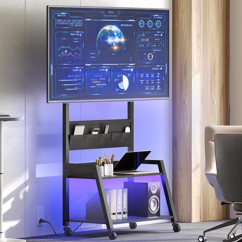 Siyah Endüstriyel Ahşap Metal Tekerlekli TV Standı 66 cm Genişlik 135 cm Yükseklik – 81343 Siyah Endüstriyel Ahşap Metal Tekerlekli TV Standı 66 cm Genişlik 135 cm Yükseklik – 81343