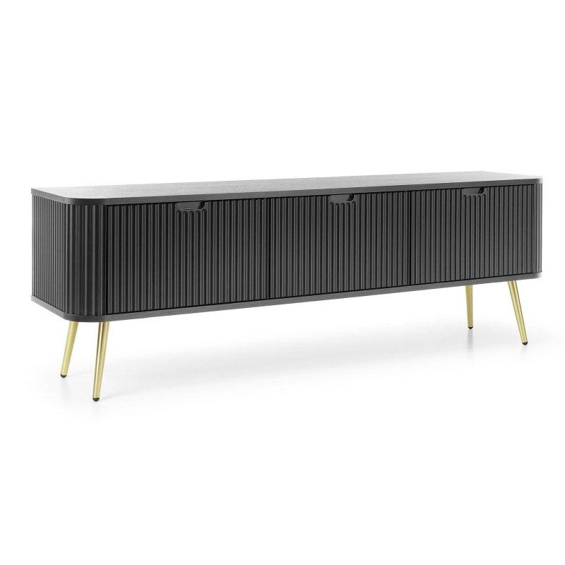 Siyah Gold Ayaklı Modern TV Ünitesi 168×57 cm – 82222 Siyah Gold Ayaklı Modern TV Ünitesi 168×57 cm – 82222