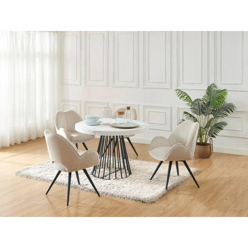 Siyah ve Gold Renkli Açılır Yuvarlak Yemek Masası 260 cm – 83044 Siyah ve Gold Renkli Açılır Yuvarlak Yemek Masası 260 cm – 83044