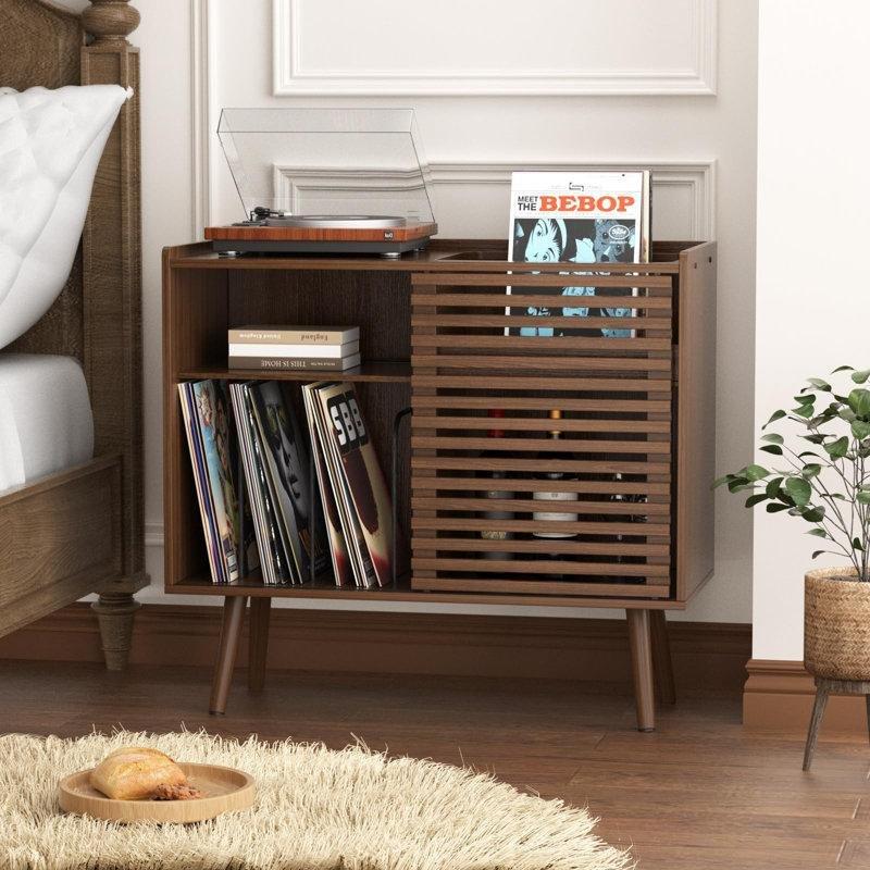 Vintage Tasarımlı Kahverengi Plak Dolabı 81x89x40 cm – 81706 Vintage Tasarımlı Kahverengi Plak Dolabı 81x89x40 cm – 81706